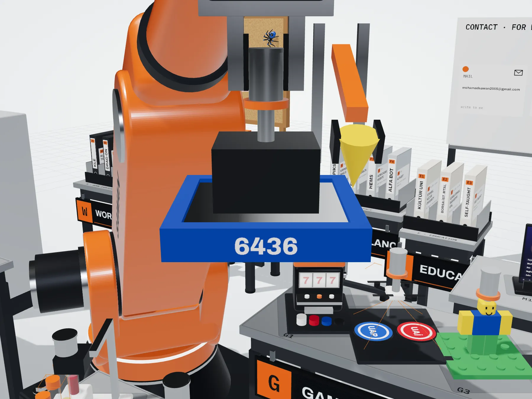 Scale model: FRC robot, 2023